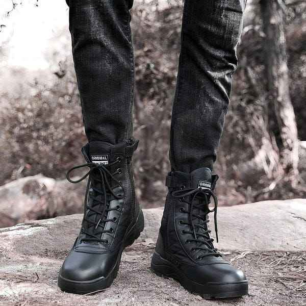 GENZY Tactical Outdoor Boots for Men - Rider Edition Black - Genzy Official