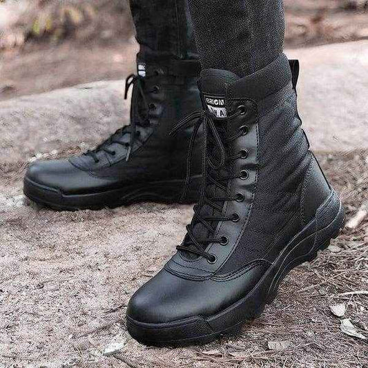 GENZY Rider Edition Boots for Men – Black Tactical Outdoor Shoes