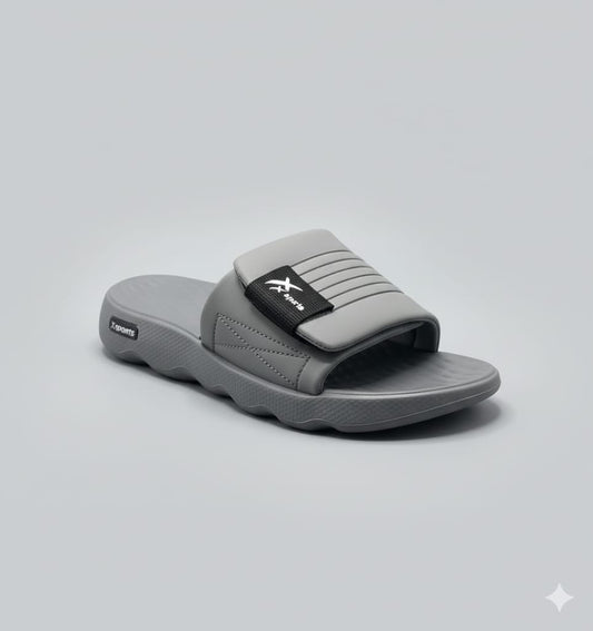 Genzy Sport Adjustable Grey Slide | Soft & Comfortable Daily Wear Slippers - Genzy Official