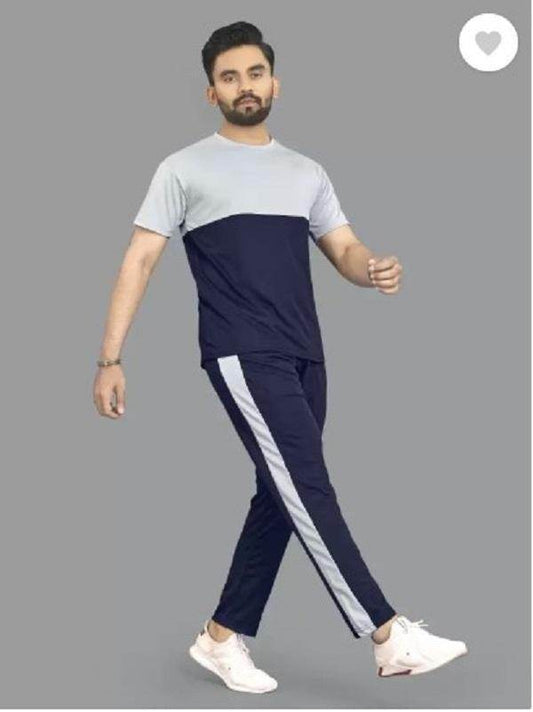 LARA Black Gym Wear Tracksuit – DRI-FIT Half Sleeves for Men - Genzy Official
