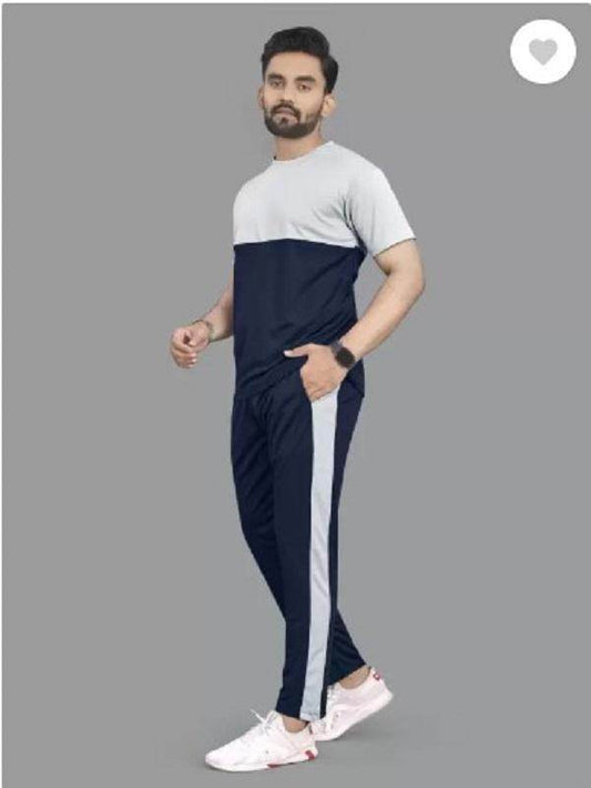 LARA Black Gym Wear Tracksuit – DRI-FIT Half Sleeves for Men - Genzy Official