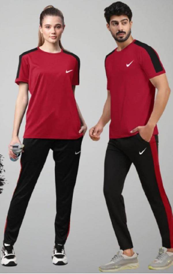 NIKE Red Gym Wear Tracksuit – DRI-FIT Half Sleeves for Men - Genzy Official