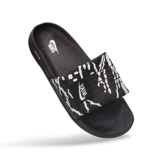 Genzy Adjustable Black & White Slide | Comfortable Daily Wear - Genzy Official