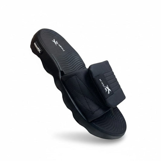 Genzy Sport Adjustable Black Slide | Soft & Durable Daily Wear Slippers - Genzy Official