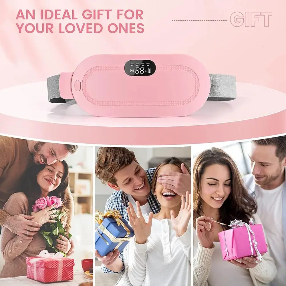 Pink Electric Heating Belt for Menstrual Discomfort and Everyday Comfort