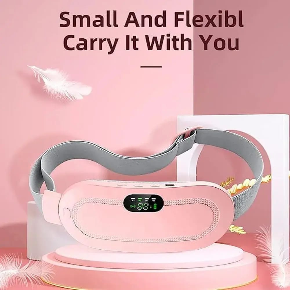 Women's Period Pain Relief Belt with Heat Therapy and Vibration Massage