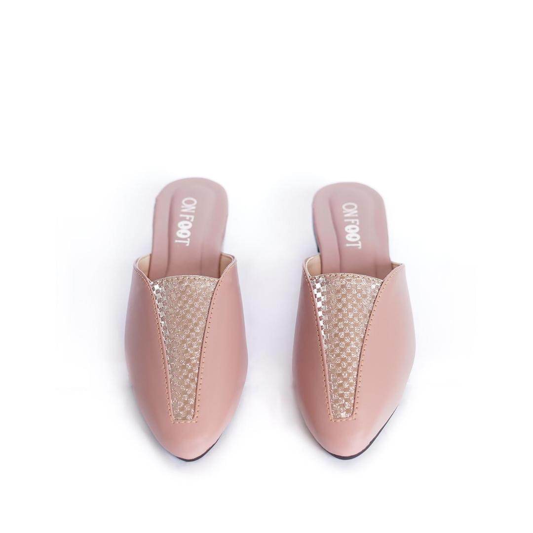 Formal Pink Mules OF5907 - Genzy Official