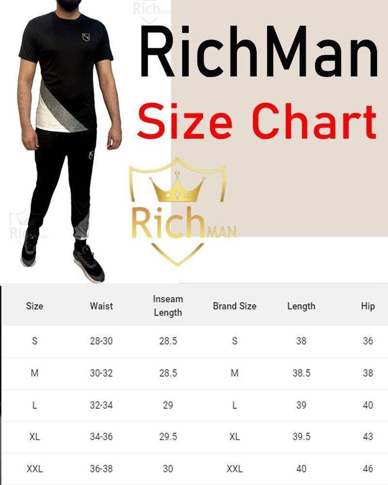 Mens 2pc Premium Richman Tracksuit – Trouser + Shirt Set - Genzy Official