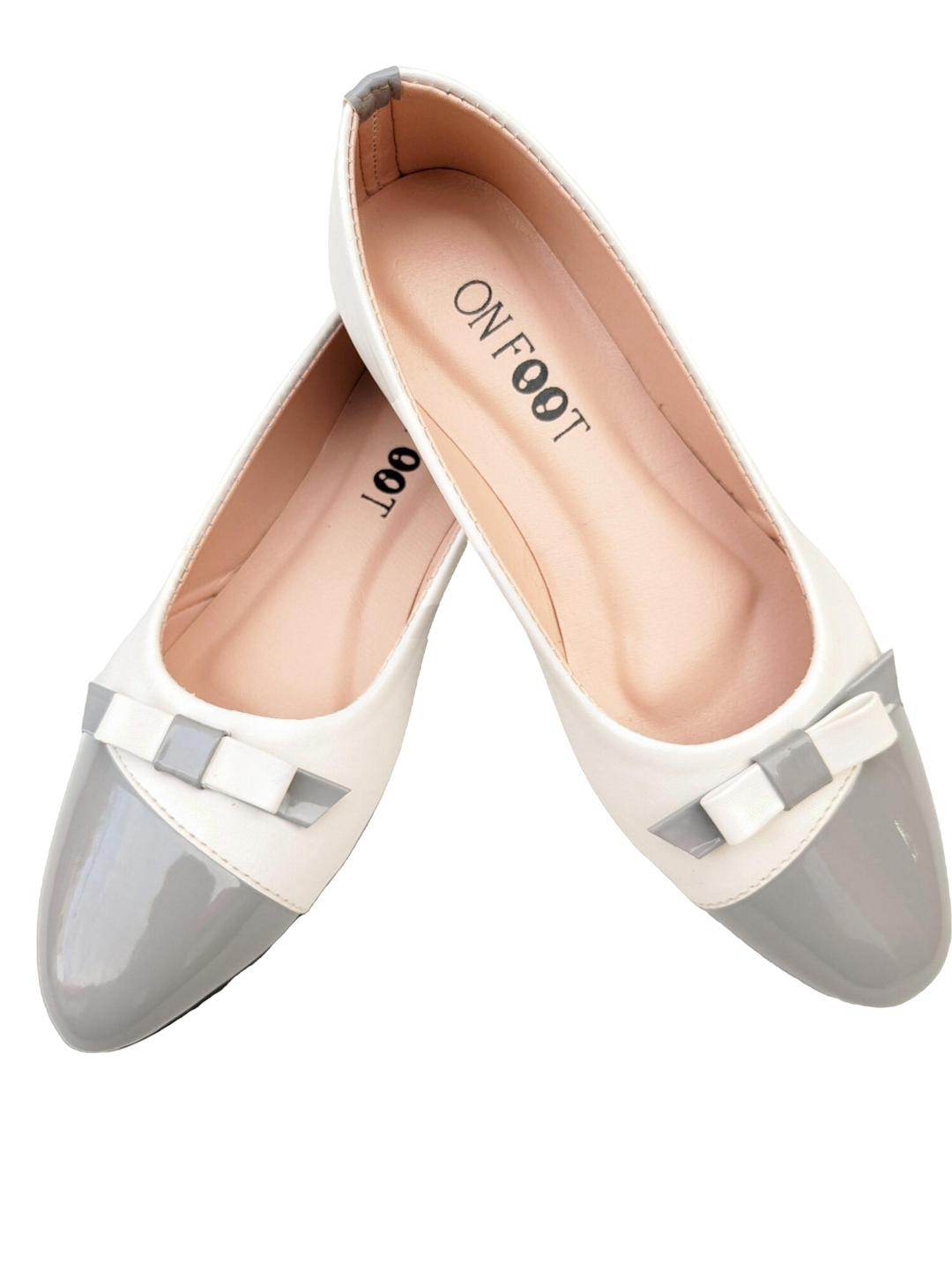 Formal Tie Pump White Grey OF6006 - Genzy Official