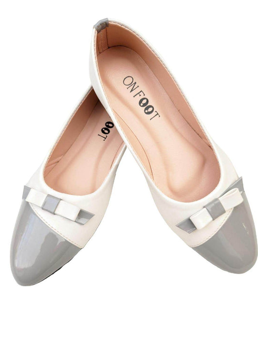 Formal Tie Pump White Grey OF6006 - Genzy Official