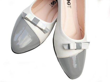 Formal Tie Pump White Grey OF6006 - Genzy Official