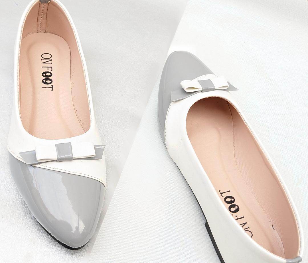 Formal Tie Pump White Grey OF6006 - Genzy Official