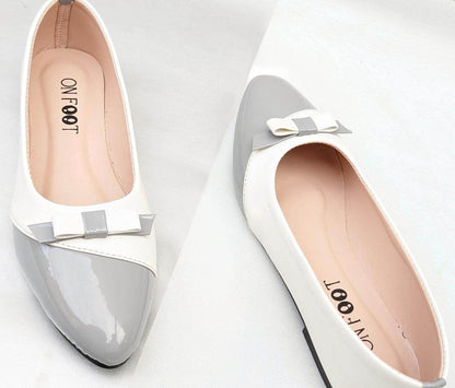 Formal Tie Pump White Grey OF6006 - Genzy Official