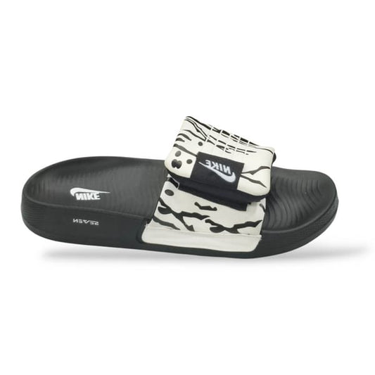 Genzy Adjustable White & Black Slides | Comfortable Daily Wear - Genzy Official