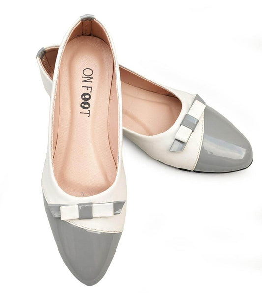 Formal Tie Pump White Grey OF6006 - Genzy Official